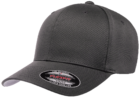 FLEXFIT® WOOLY COMBED CAP – YOUTH shown from the left-hand side in Dark Grey