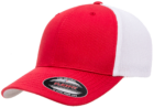 FLEXFIT® TRUCKER MESH CAP – 2-TONE in red and white shown from the left-hand side