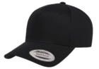 YP CLASSICS® RETRO COTTON BLEND 5-PANEL SNAPBACK CAP in Black, shown from the left side