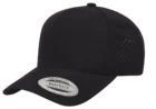 YP CLASSICS® 5-PANEL SNAPBACK CAP WITH PERFORATION in Black, shown from the left side