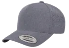 YP CLASSICS® 5-PANEL SNAPBACK CAP WITH PERFORATION in Heather Grey, shown from the left side
