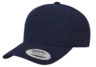 YP CLASSICS® 5-PANEL SNAPBACK CAP WITH PERFORATION in Navy, shown from the left side